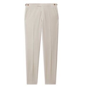 REISS Belmont Textured Weave Trousers Stone 32 New With Tags